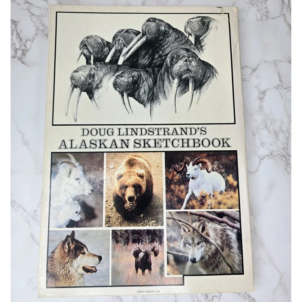 Signed Doug Lindstrands Alaskan Sketchbook 6th Ed 1983 Wildlife Art Photo Guide